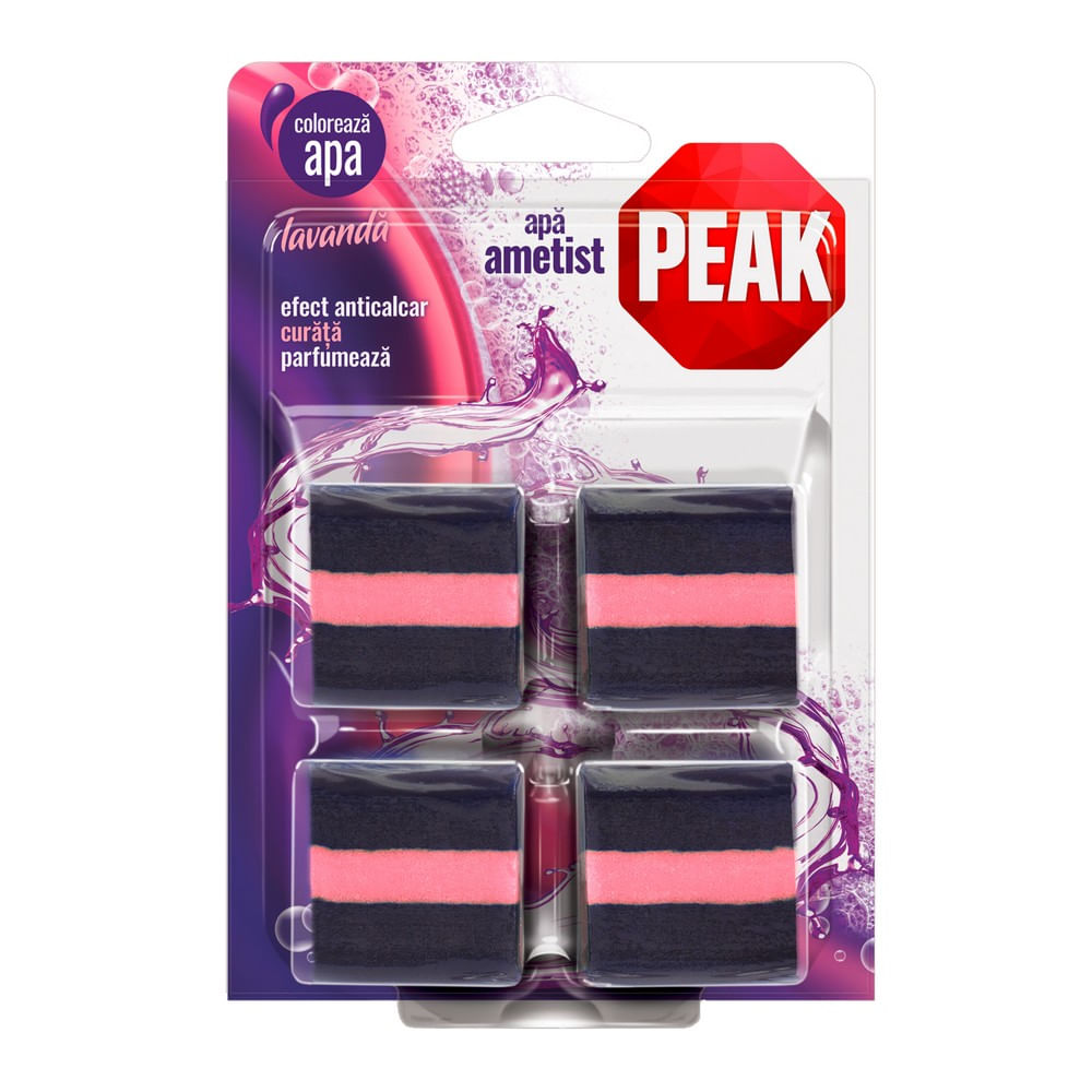 Peak Odorizant Tablete Bazin Toaleta Apa Ametist 4x50g