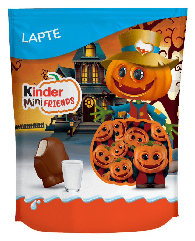Bomboane cu lapte Kinder Mini Friends, 122 g