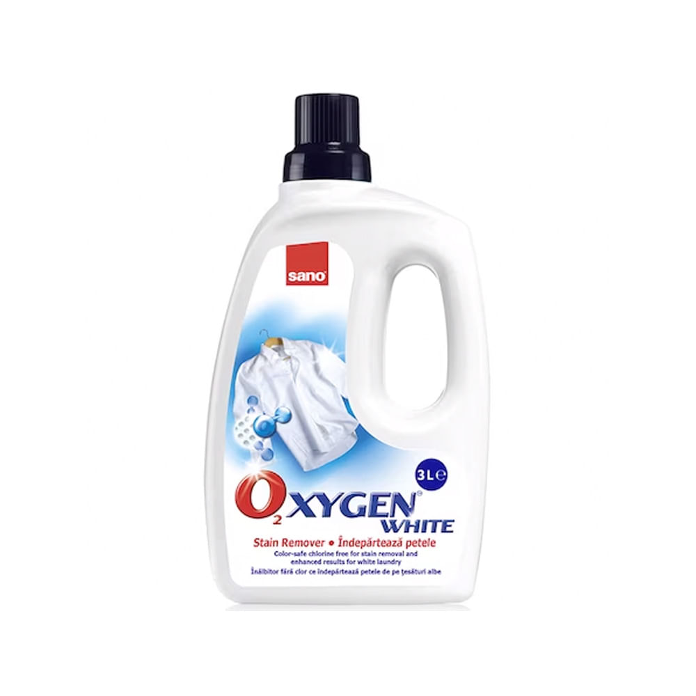 Solutie pentru indepartarea petelor Sano Oxygen White, 3 l