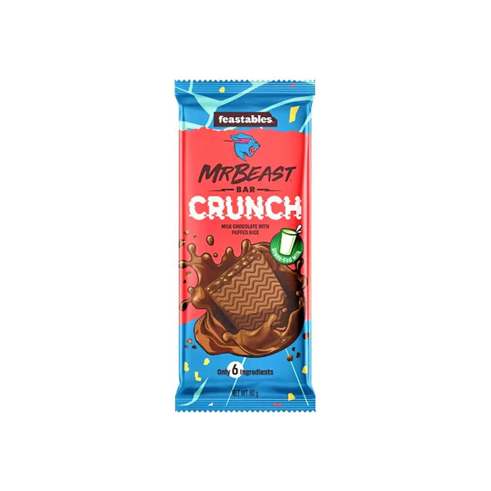 Ciocolata Mr. Beast Milk Crunch Bar, 60 g