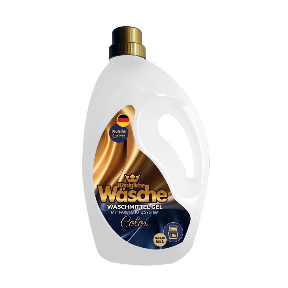 Detergent lichid gel Konigliche Wasche pentru rufe colorate, 106 spalari, 3.2 l