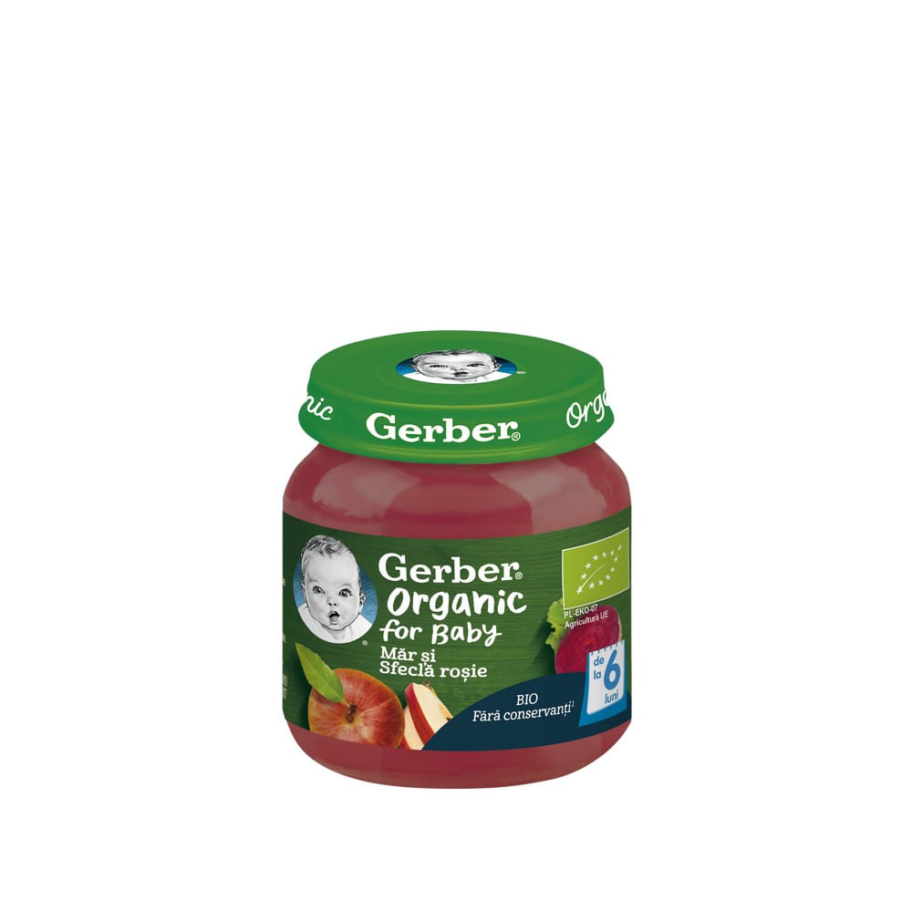 Piure mar si sfecla rosie Gerber Bio, 6 luni,... | PromoAzi