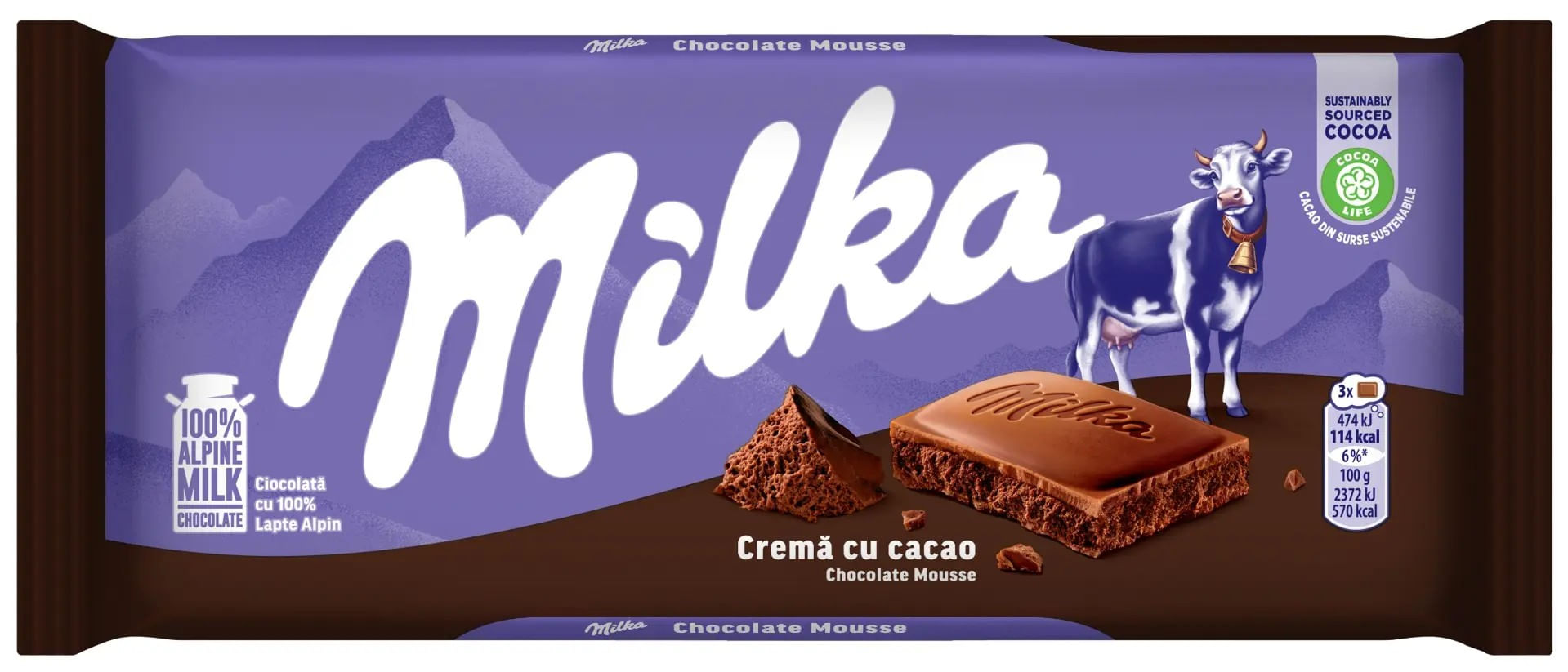 Ciocolata desert Milka, 100 g