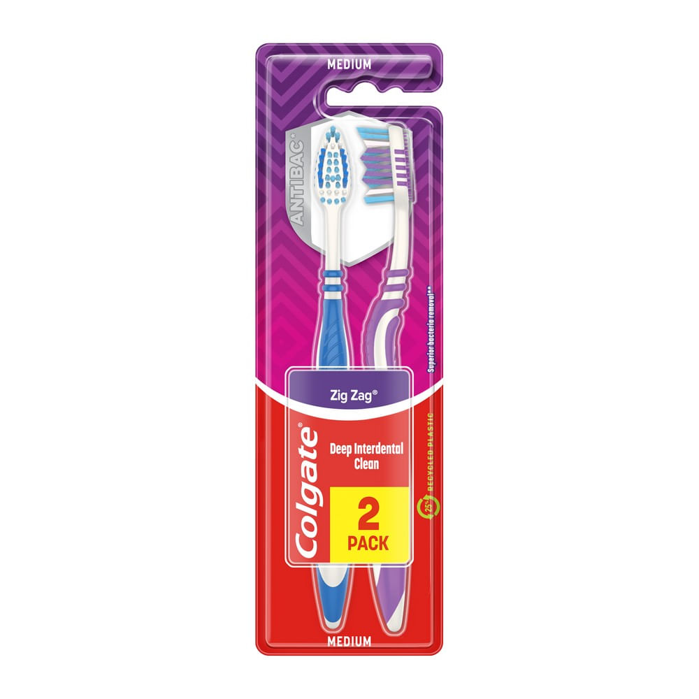 Set doua periute de dinti Colgate Zig-Zag