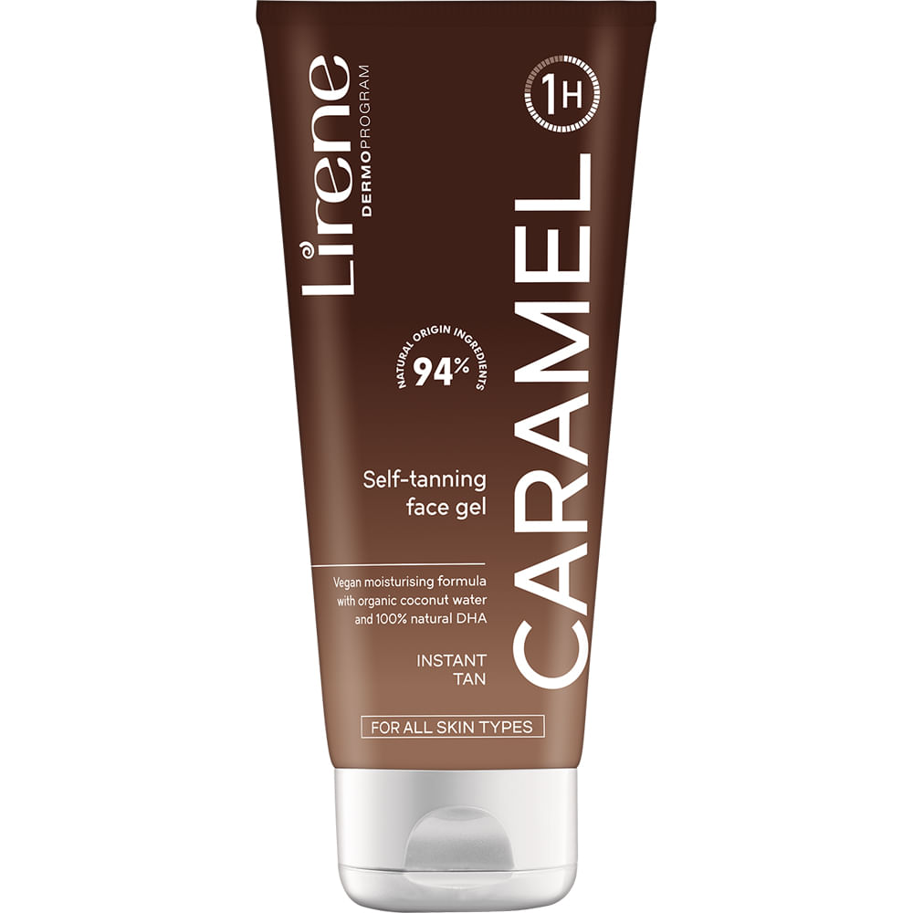 Gel pentru fata autobronzant Lirene Caramel, 75 ml