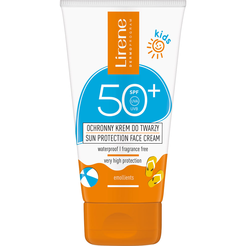 Crema de fata cu protectie solara pentru copii Lirene, FF50, 50 ml