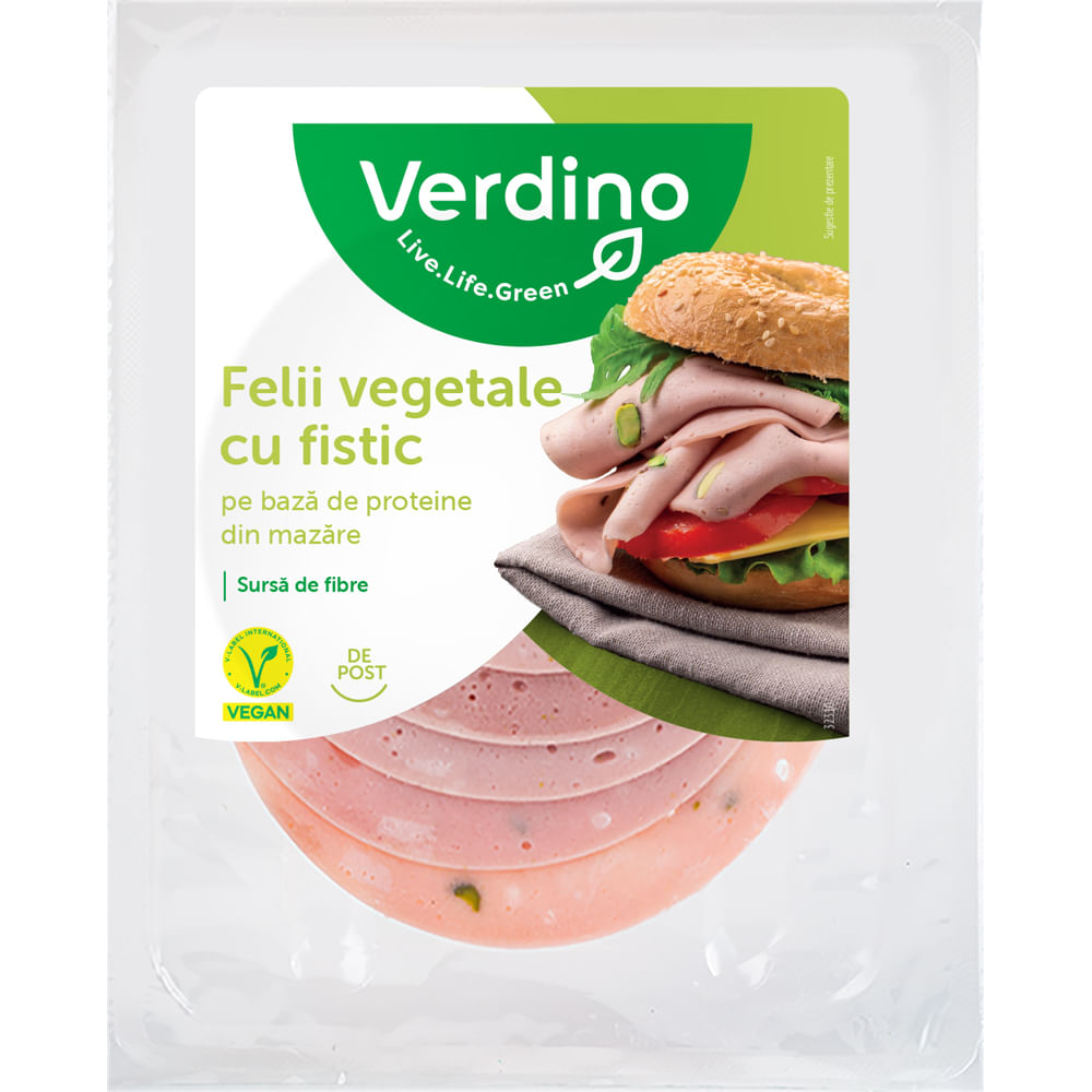 Felii vegetale cu fistic Verdino, 80 g