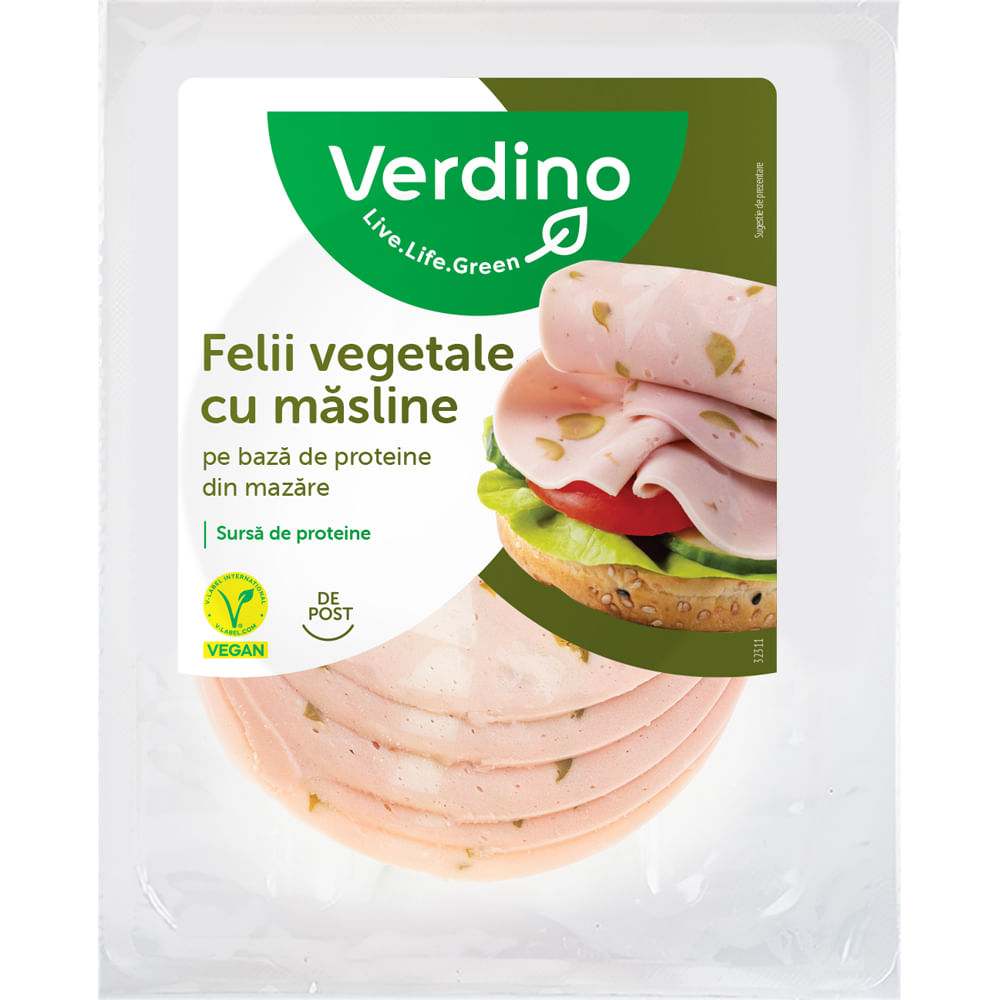Felii vegetale cu masline Verdino, 80 g