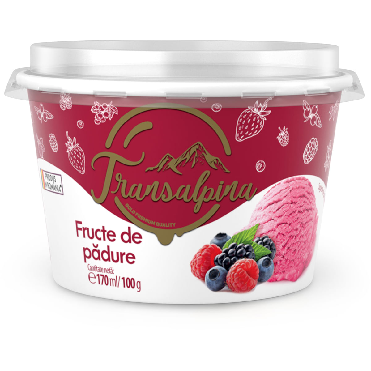 Inghetata Transalpina cu fructe de padure, 170 ml
