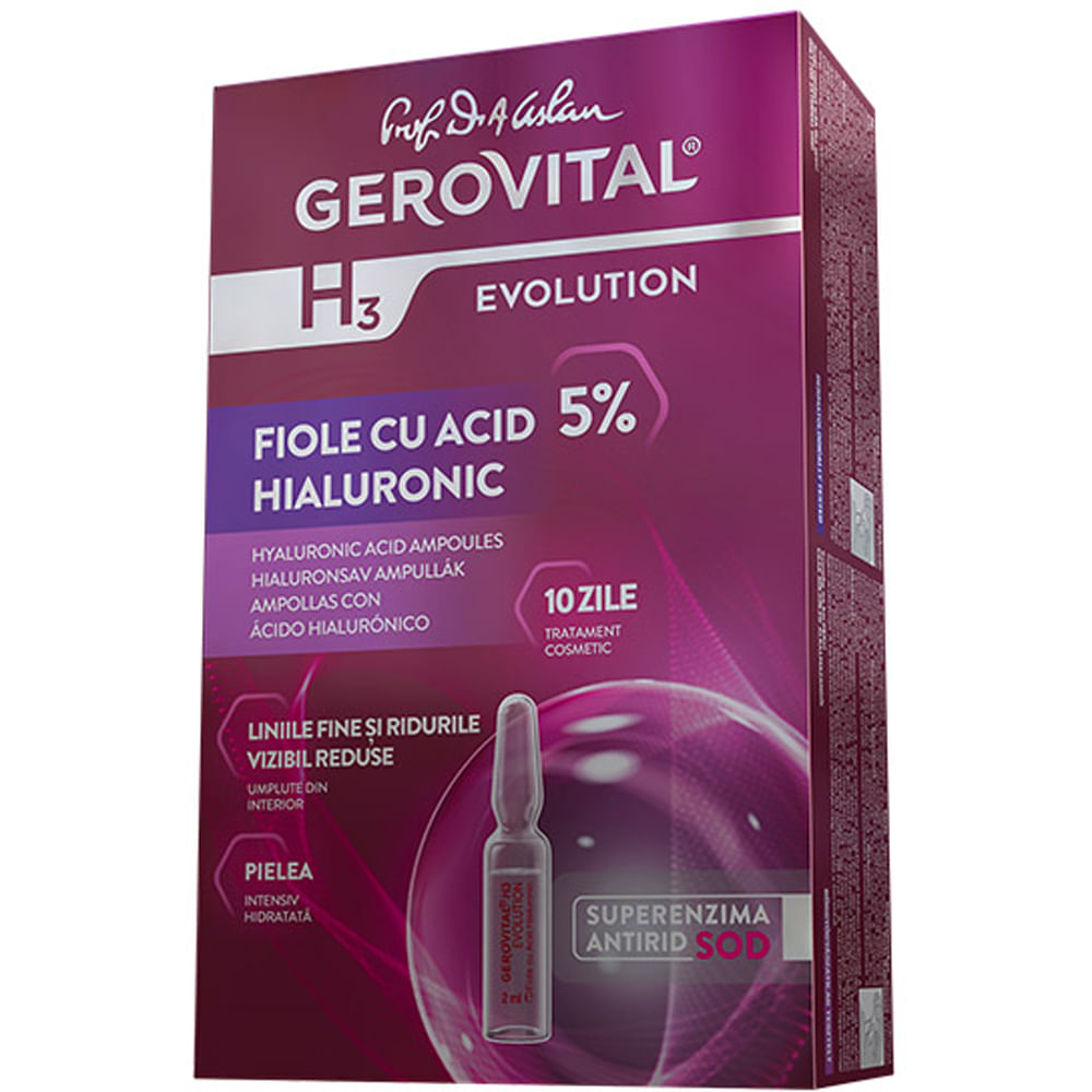 Fiole cu acid hialuronic Gerovital H3 Evolution, 10x2ml
