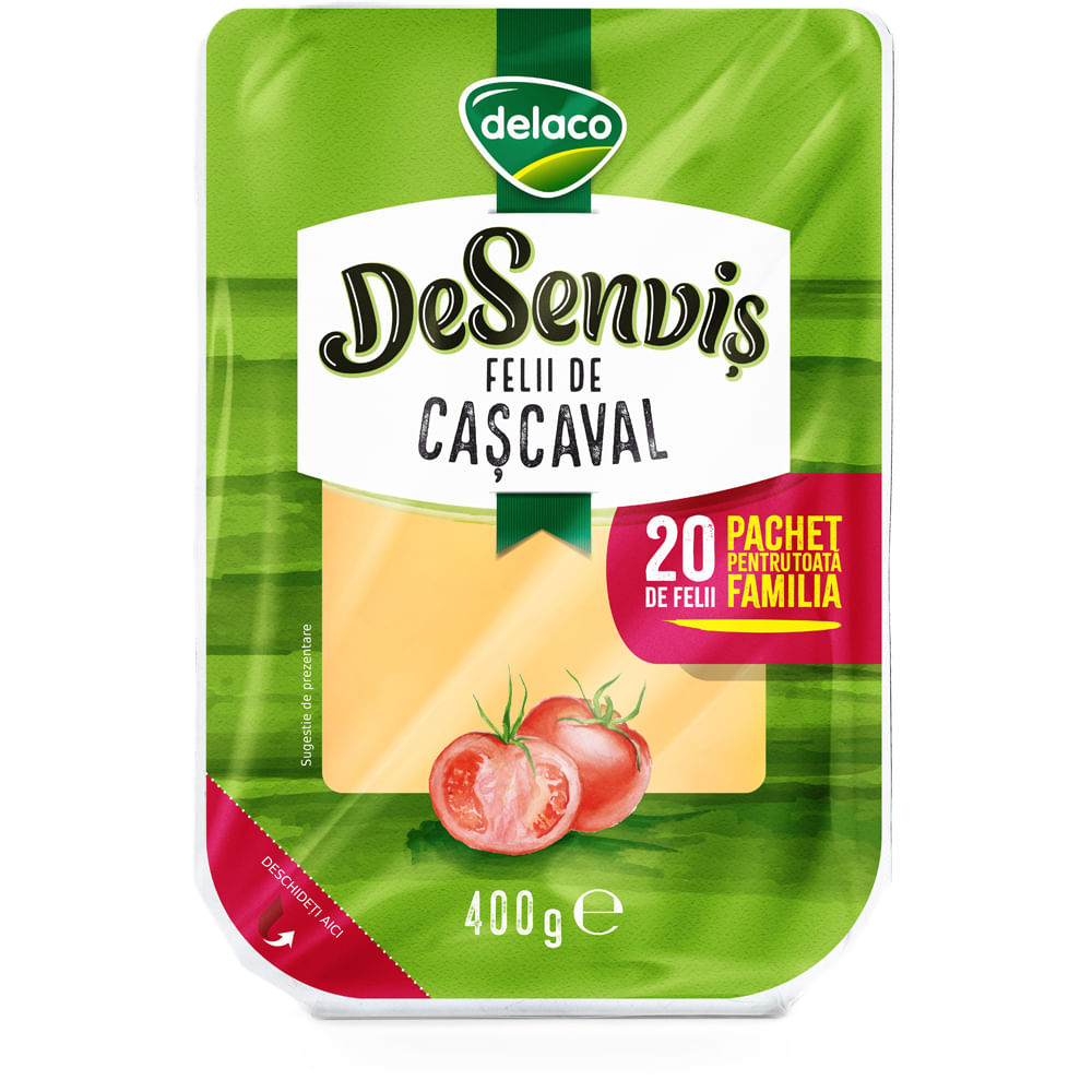 Cascaval felii Delaco DeSenvis, 400 g