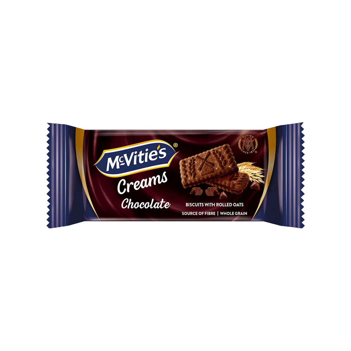 Biscuiti cu ovaz si crema de ciocolata neagra McVitie's Creams, 87 g