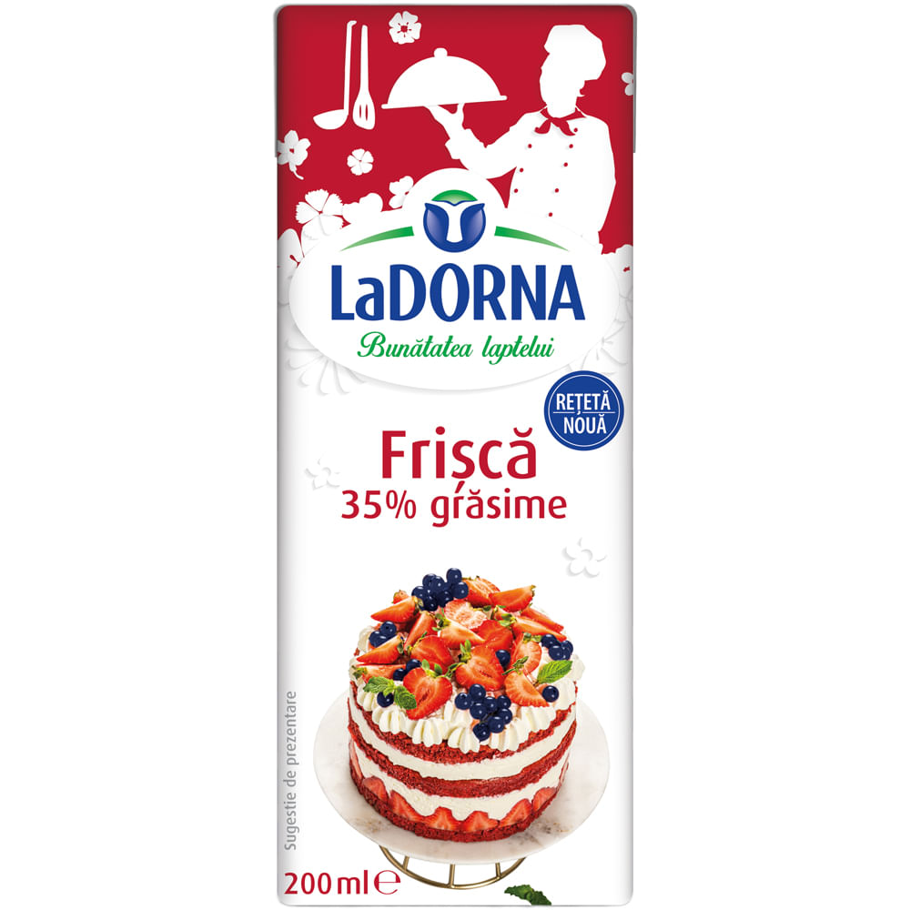 Smantana pentru frisca UHT LaDorna, 35% grasime, 200 ml