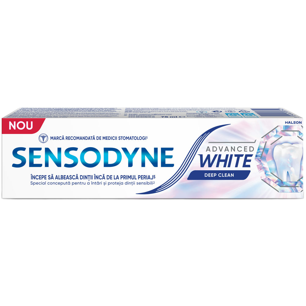 Pasta de dinti Sensodyne Advanced White Deep Clean, 75 ml