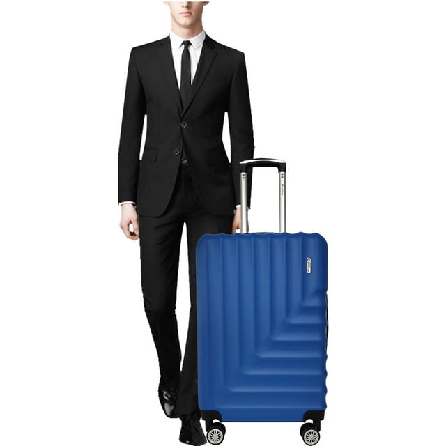 Troler Airport Linear, din ABS, M, 41 x 65 x 24 cm, albastru