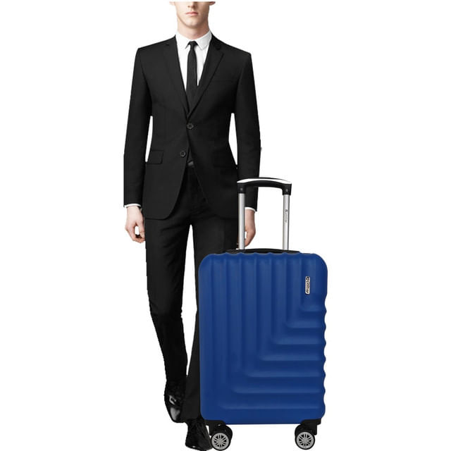 Troler Airport Linear, din ABS, S, 34 x 55 x 20 cm, albastru