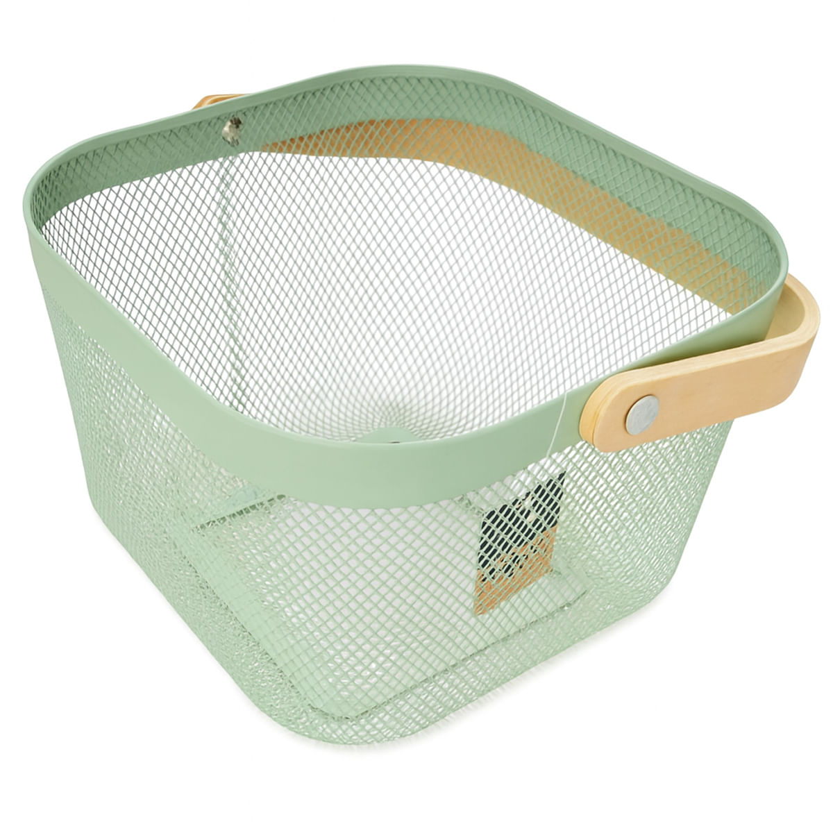 Cos cu maner Heinner Home Risa, metal, 24.5 x 24 x 17.5 cm, verde