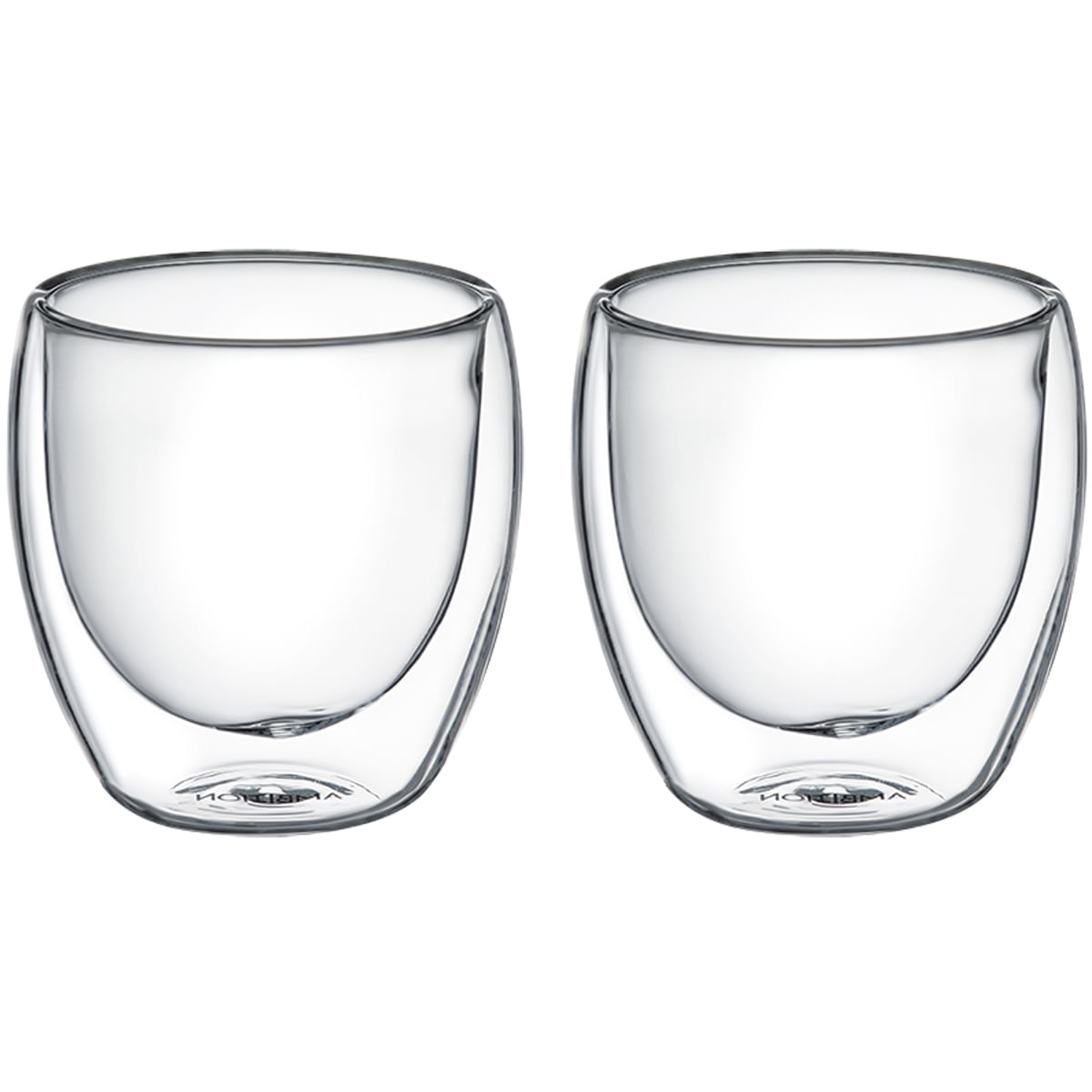 Set pahare Ambition Doble, 2 bucati, sticla termorezistenta, 250 ml