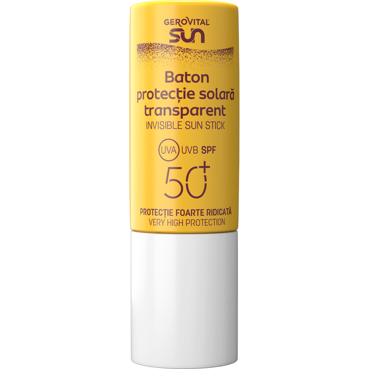Baton transparent cu protectie solara Gerovital Sun SPF 50+, 12 ml