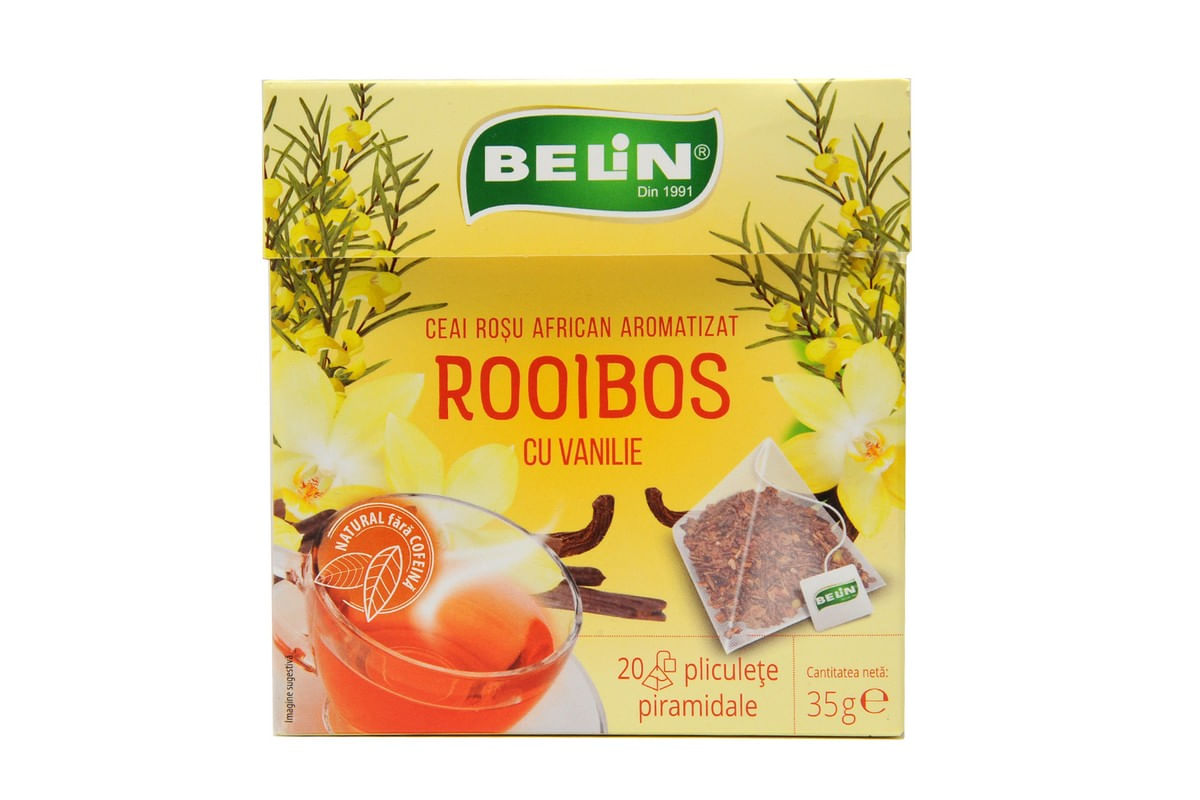 Ceai rooibos cu vanilie Belin, 20 pliculete