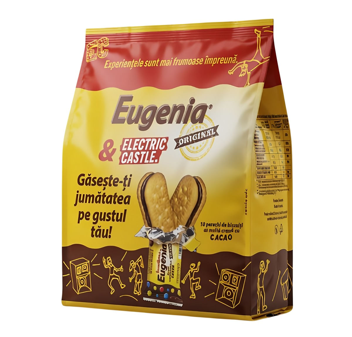 Biscuiti cu crema cu cacao Eugenia Original, 10 bucati