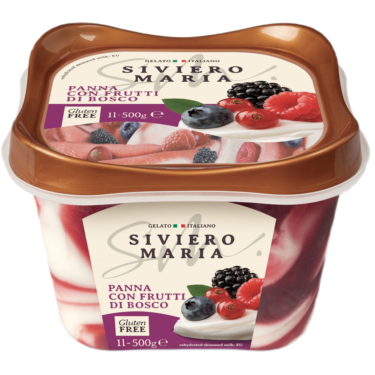 Inghetata cu sirop de fructe de padure si fructe de padure semi-confiate Siviero Maria, 1 l