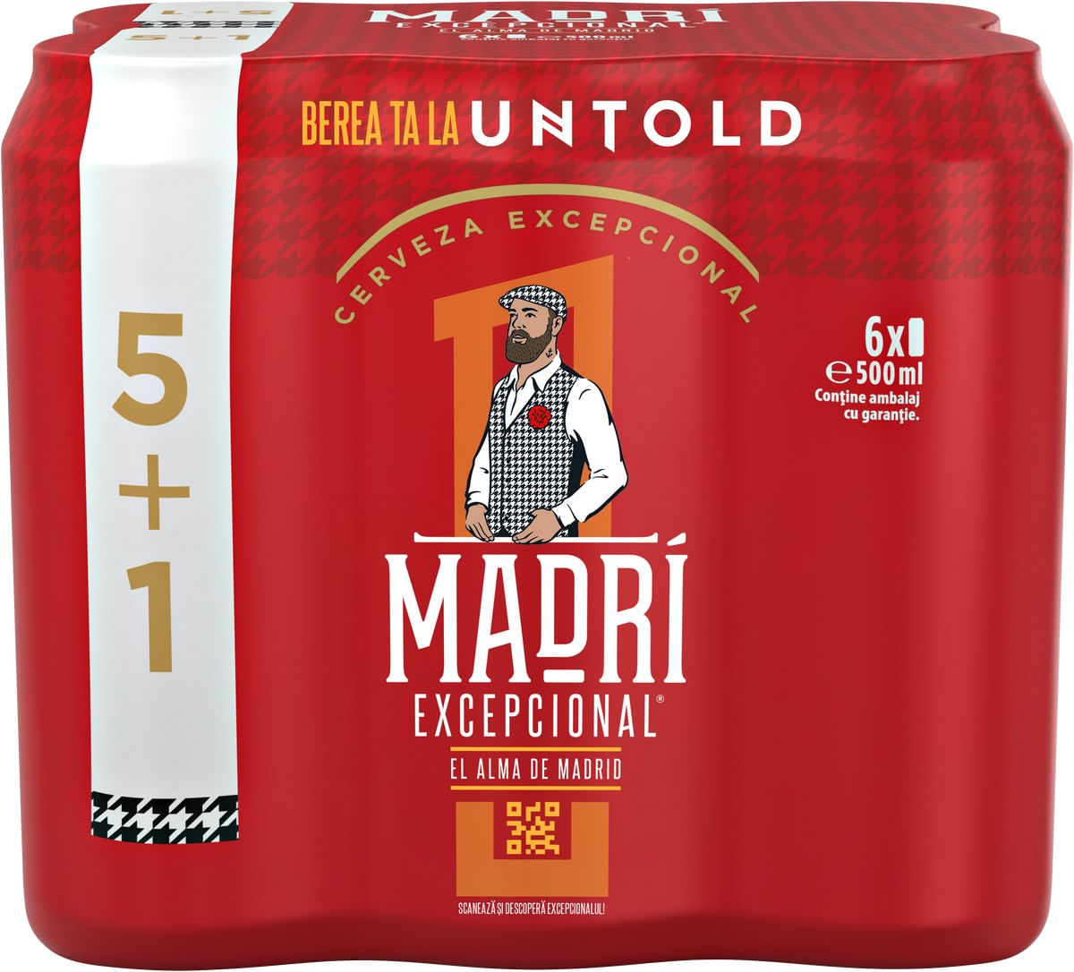 Bere blonda Madri Excepcional, 5+1 x 0.5 l