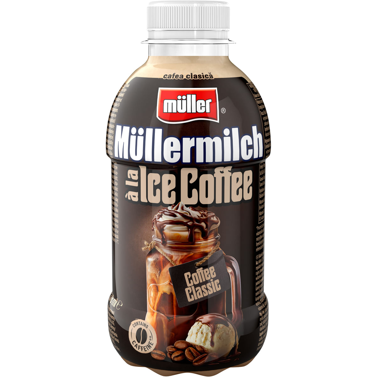 Bautura lactata cu extract de cafea si gust de vanilie Muller Ice Coffee Clasic, 400 g