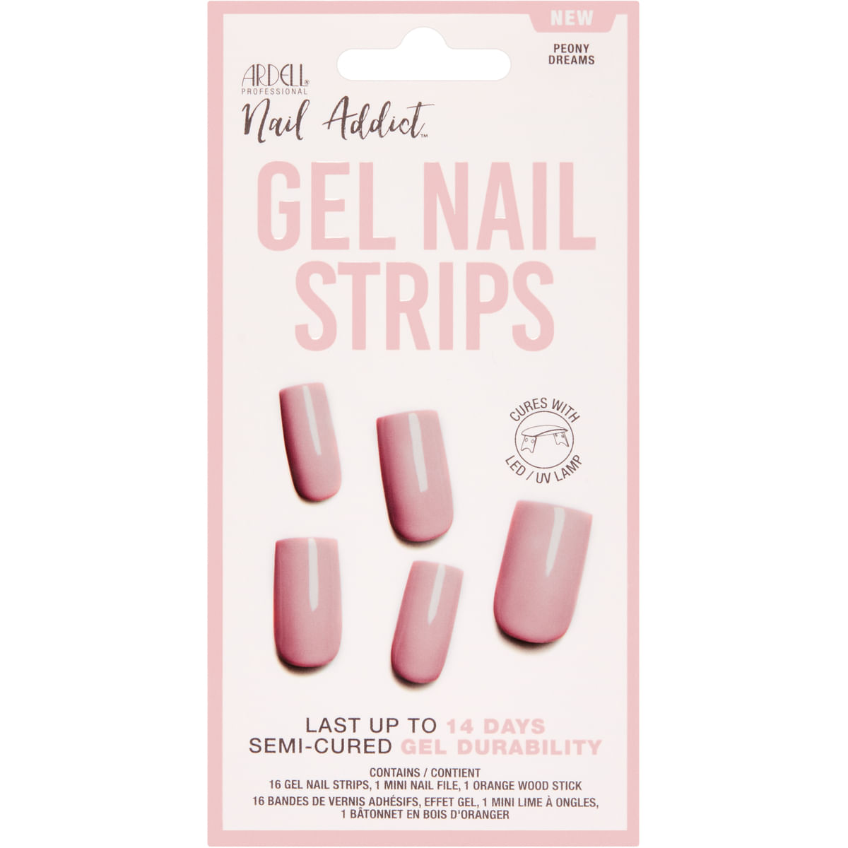 Unghii false autoadezive cu gel Ardell Peony Dreams, 1 set