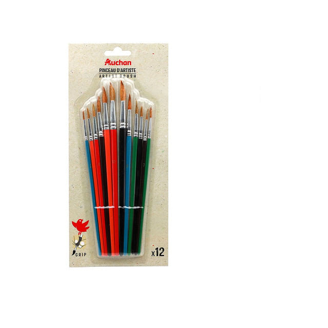 Pensule Auchan, set de 12 bucati