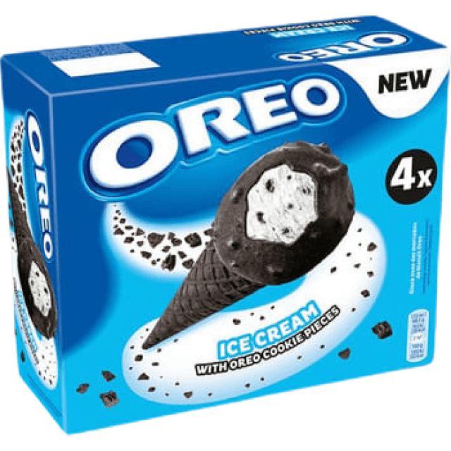 Pachet inghetata la cornet Oreo, 4 x 110 ml