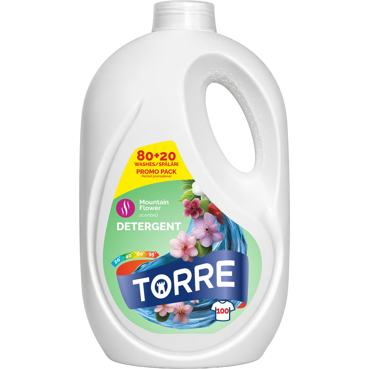Detergent gel Torre, flori de munte, 100 spalari, 4.5 l
