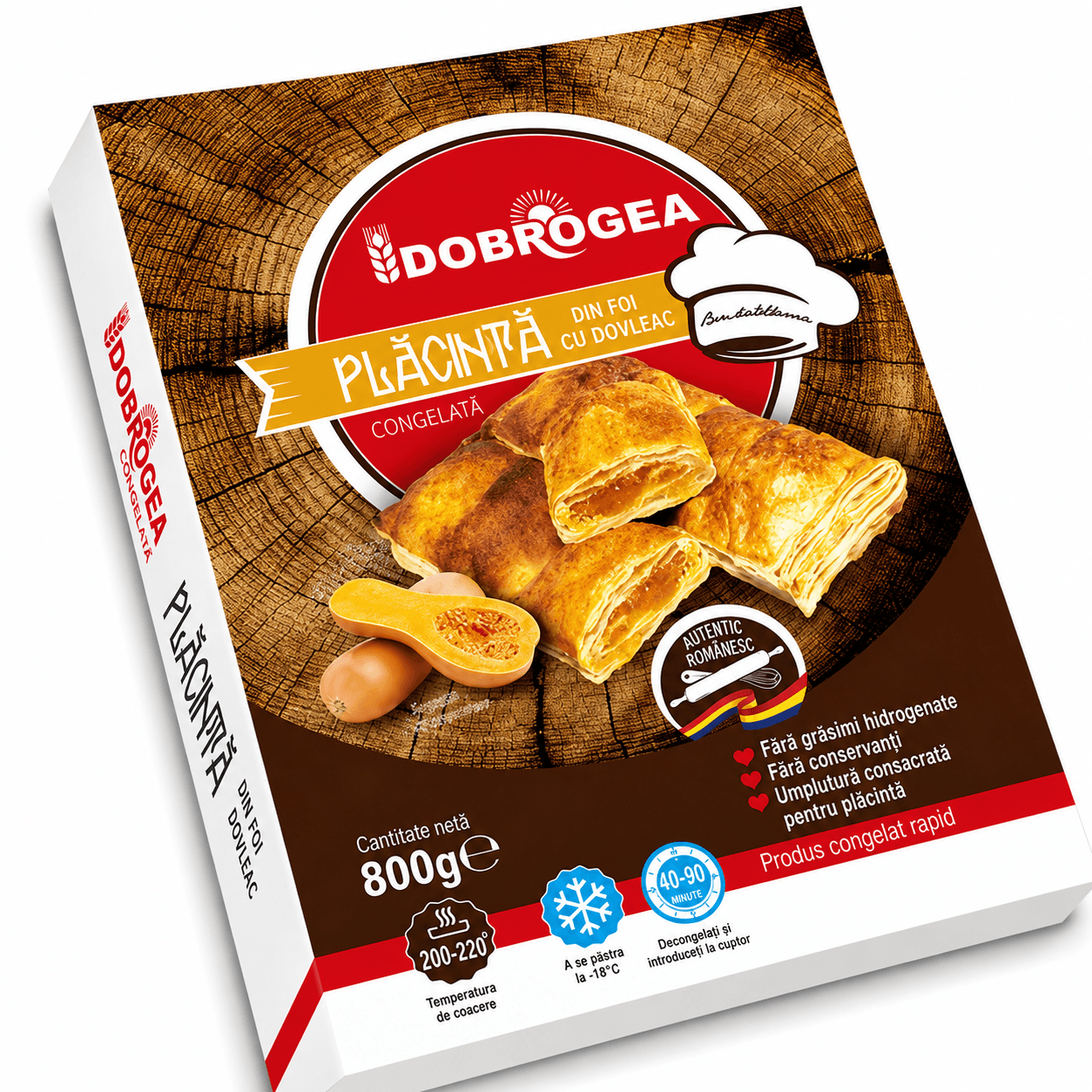 Placinta cu umplutura de dovleac Dobrogea, 800 g