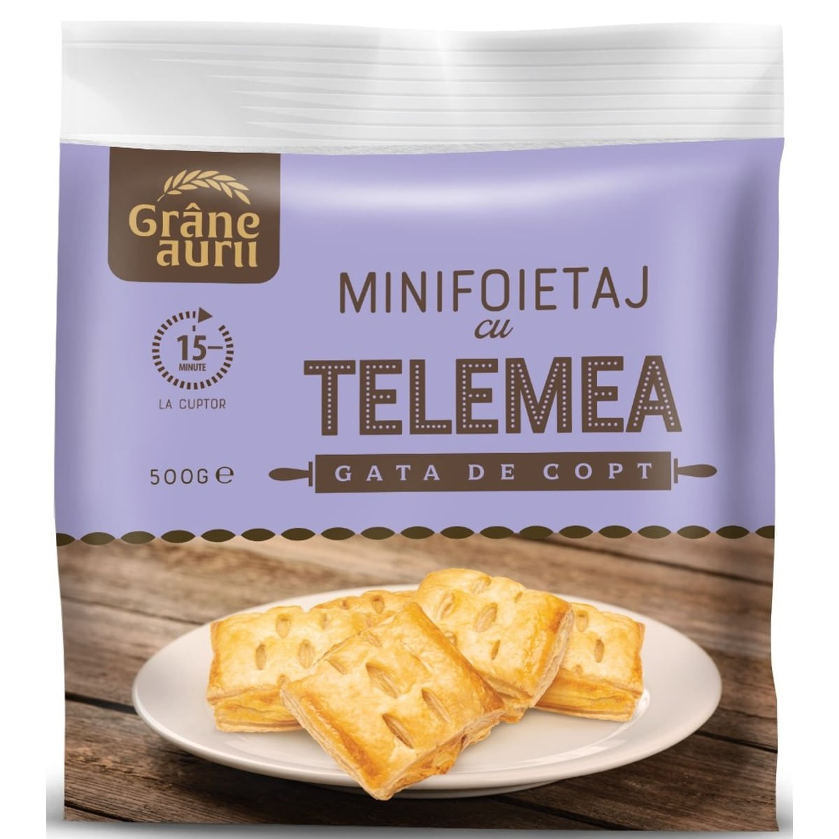 Mini foietaj cu telemea Grane Aurii, 500 g