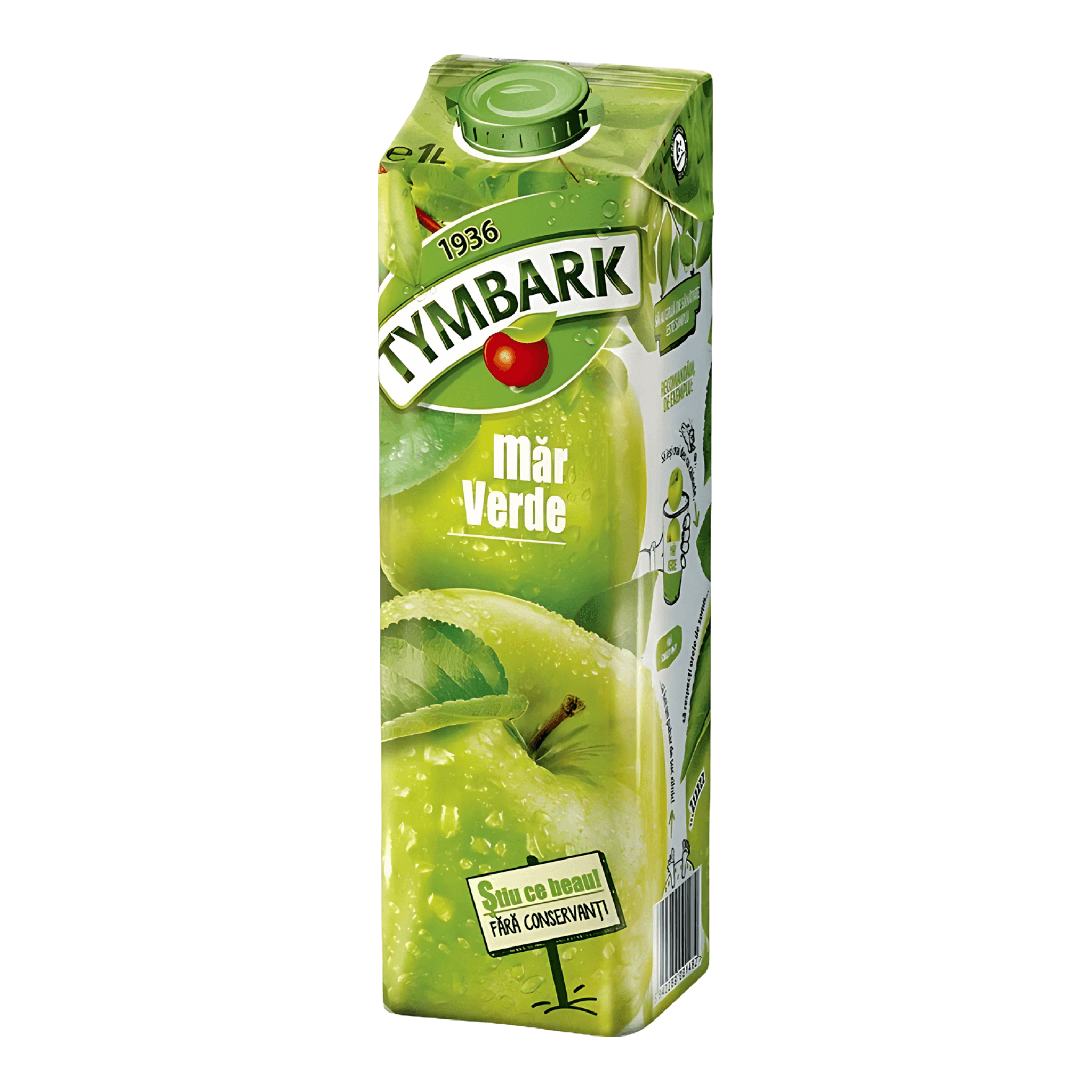 Bautura racoritoare necarbogazoasa cu suc de mar verde, Tymbark 1 l