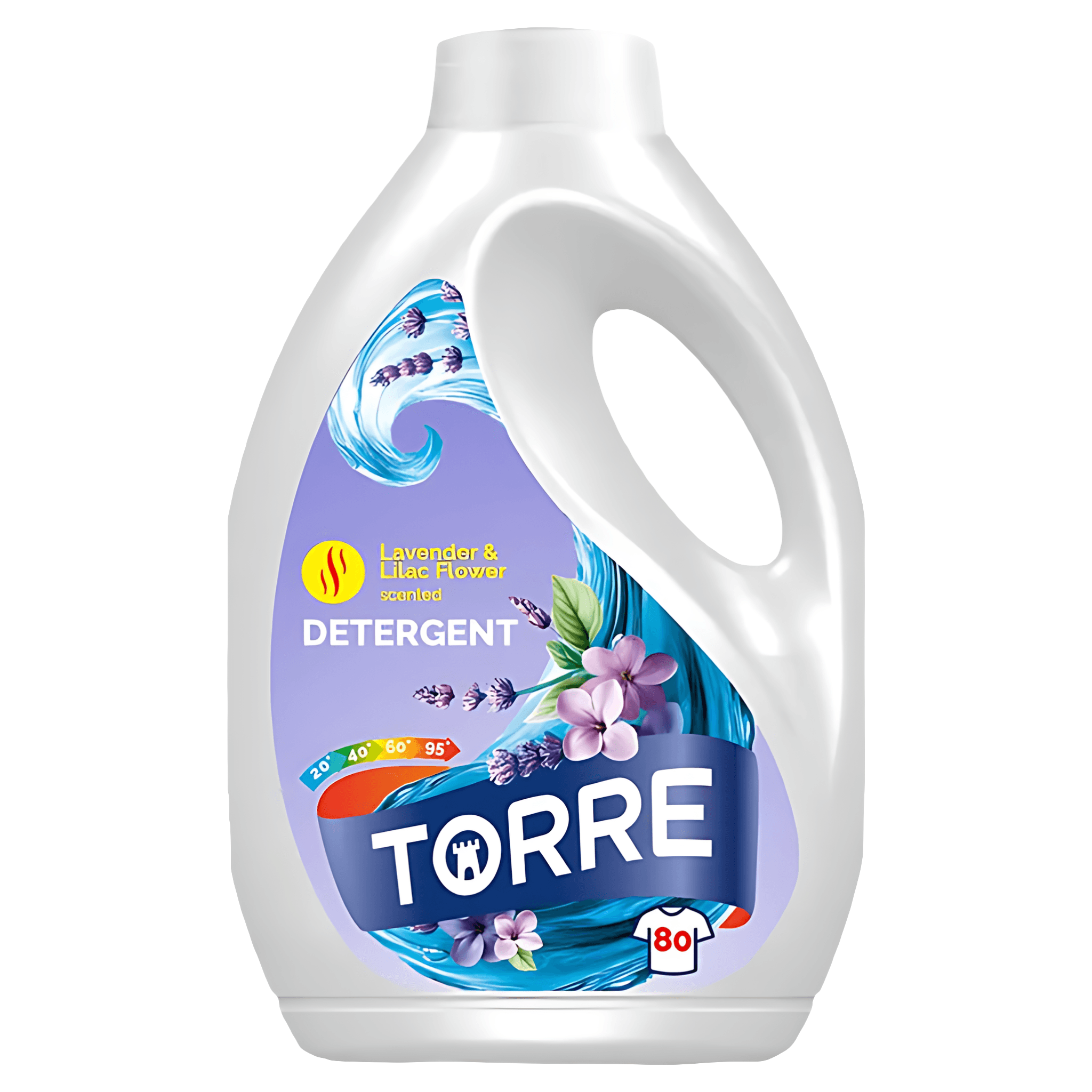 Detergent gel Torre Lavender & Lilac Flower, 80 spalari, 3.6 l