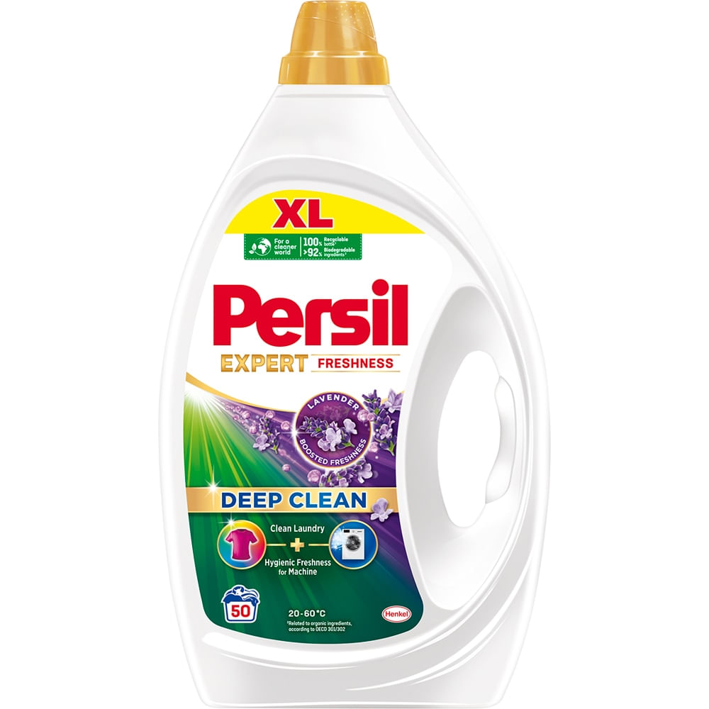 Detergent lichid pentru rufe Persil Deep Clean Expert Freshness Lavender, 50 spalari, 2.25 l