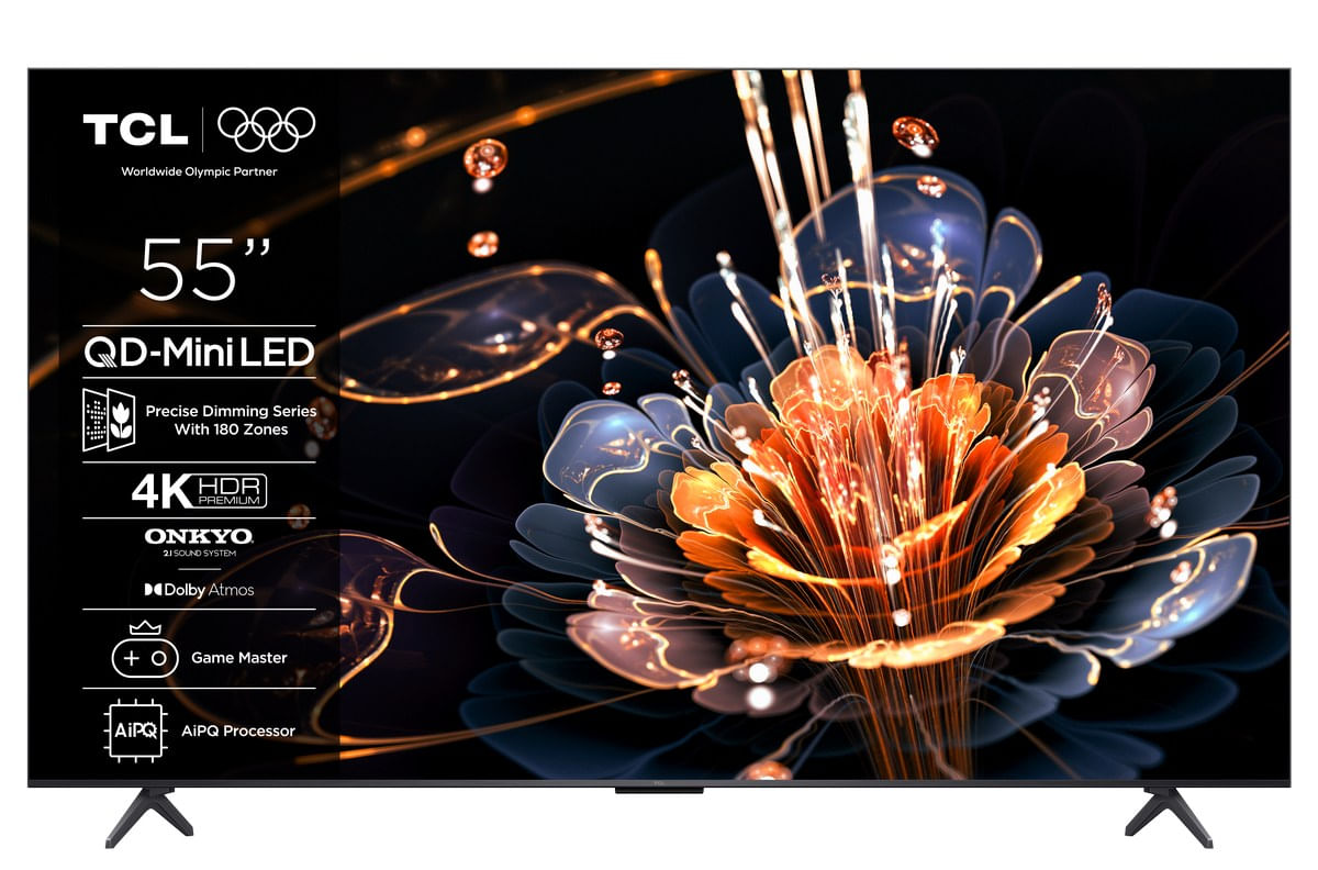 Televizor QD-Mini LED Smart TCL 55C61KS, Google TV, 4K Ultra HD, 139 cm