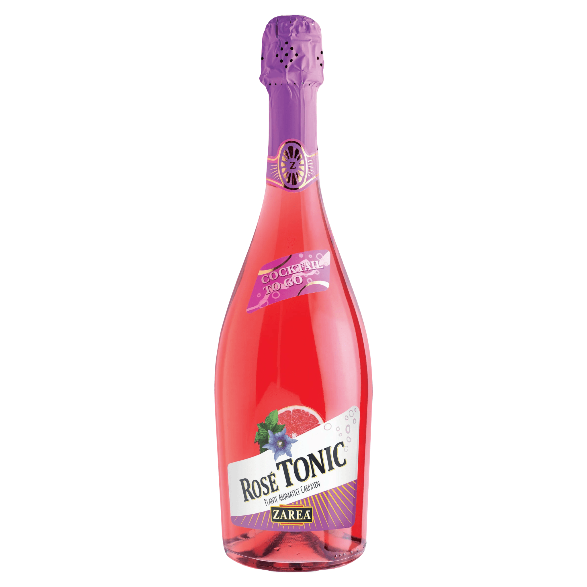 Cocktail cu extracte de plante si fructe Zarea Cocktail To Go Rose Tonic, 0.75 l