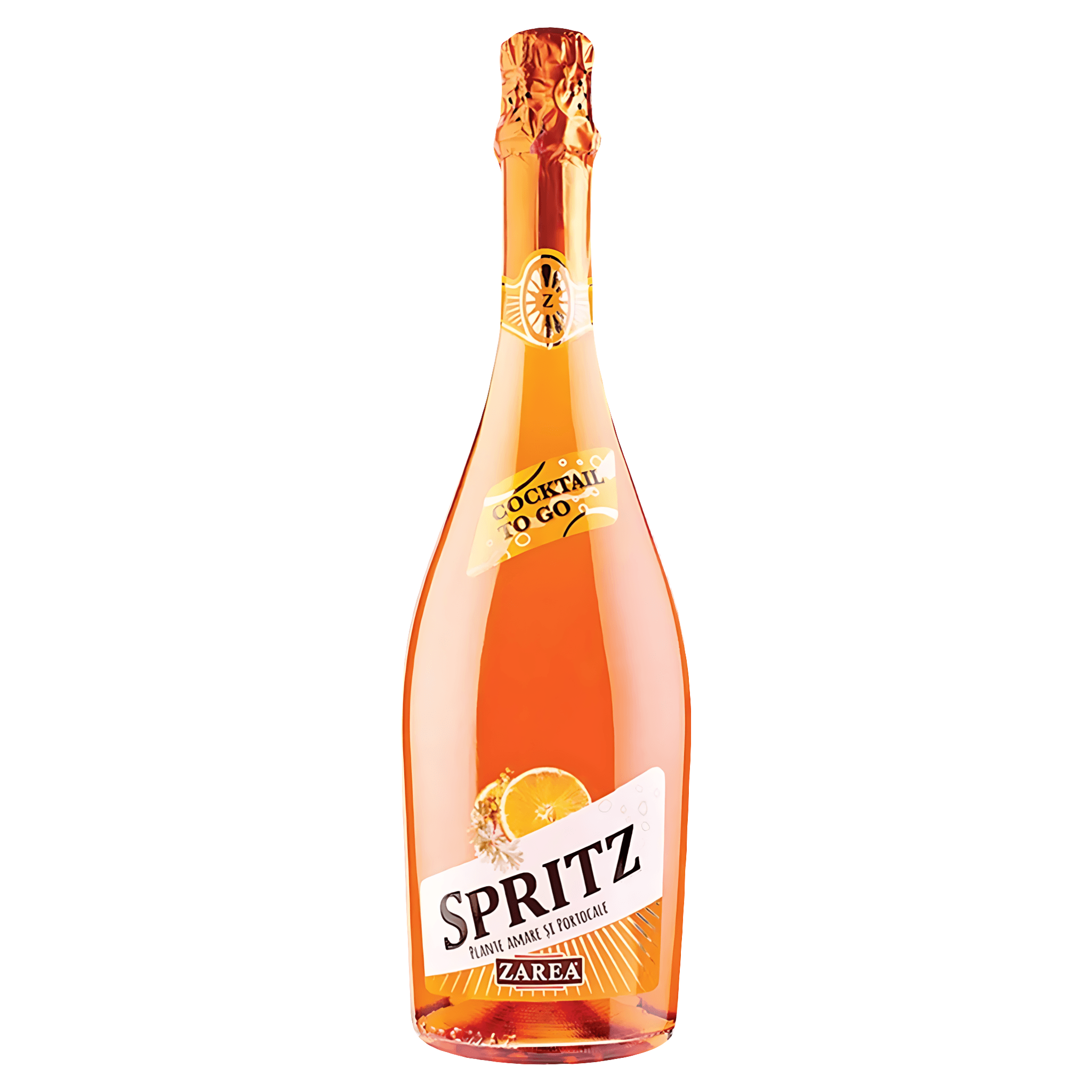 Cocktail cu suc de portocale si extract de plante amare Zarea Cocktail To Go Spritz, 0.75 l