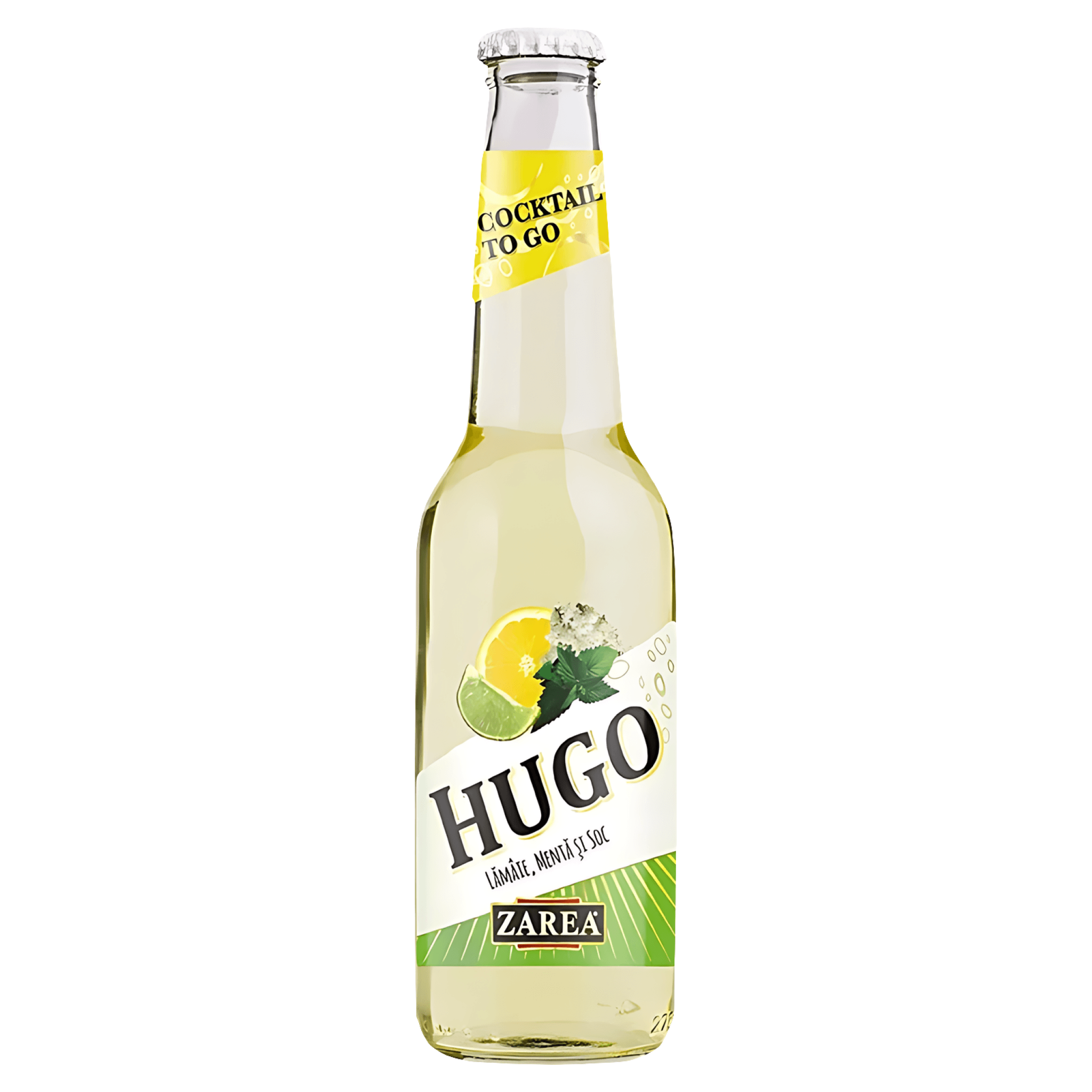 Cocktail cu suc de lamaie si extracte de menta si soc Zarea Cocktail To Go Hugo, 0.275 l