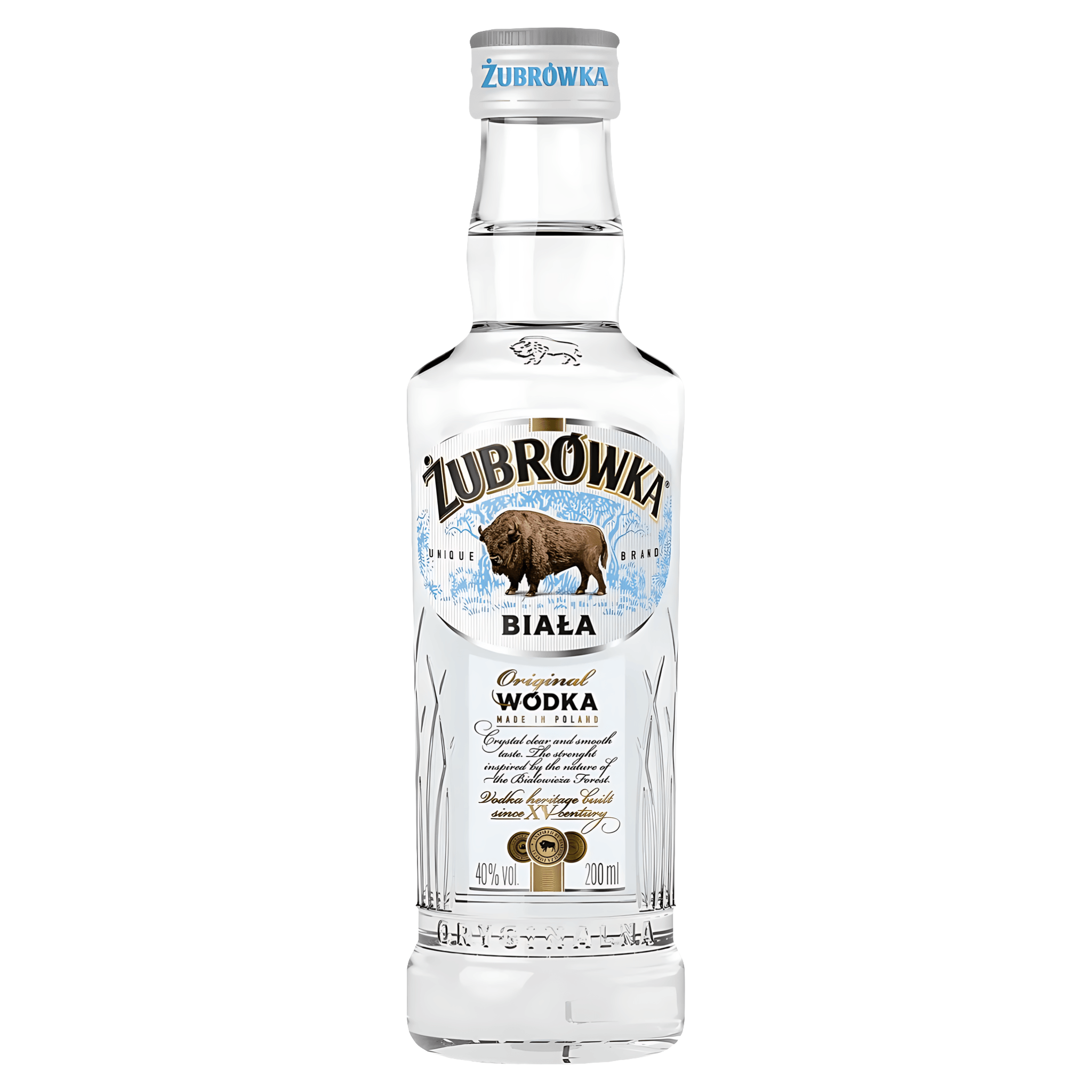 Vodka Zubrowka Biala, alcool 37.5%, 0.2 l