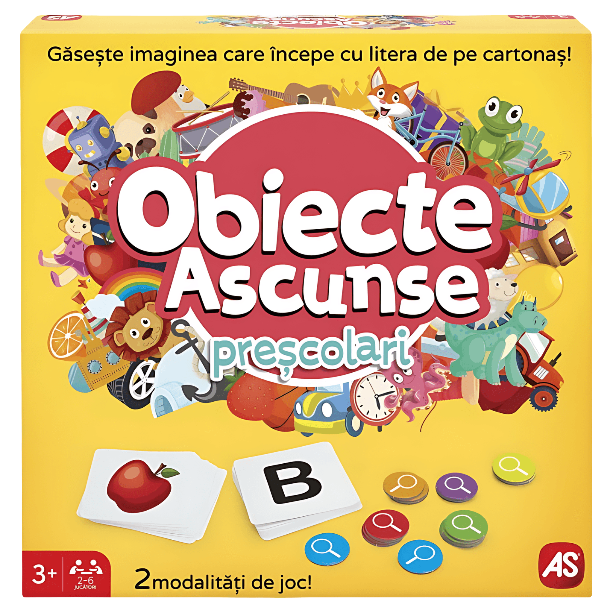 Joc educativ cu obiecte ascunse pentru prescolari AS Games, 2-6 jucatori, +3 ani