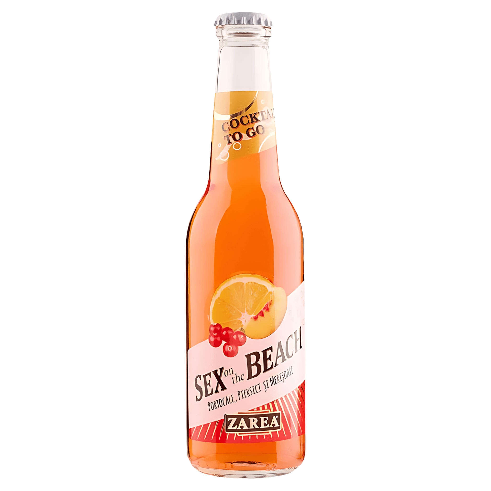 Cocktail cu suc de portocale, piersici si merisoare Zarea To Go Sex on The Beach, 0.275 l