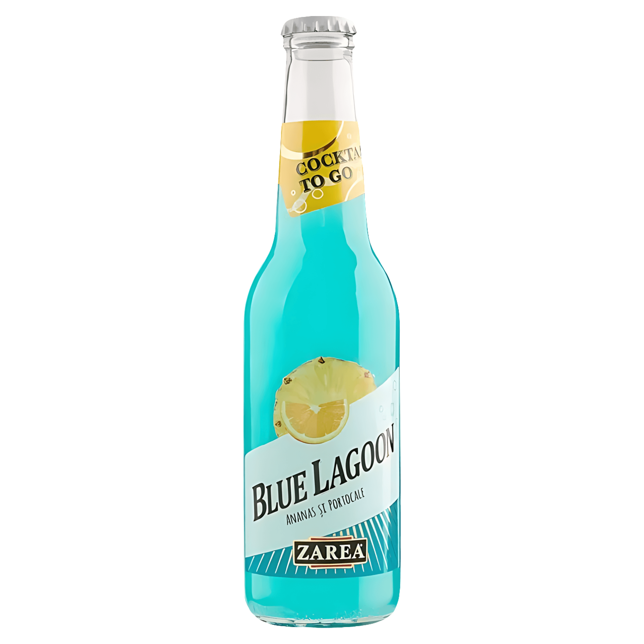 Cocktail cu suc de ananas si portocale Zarea To Go Blue Lagoon, 0.275 l
