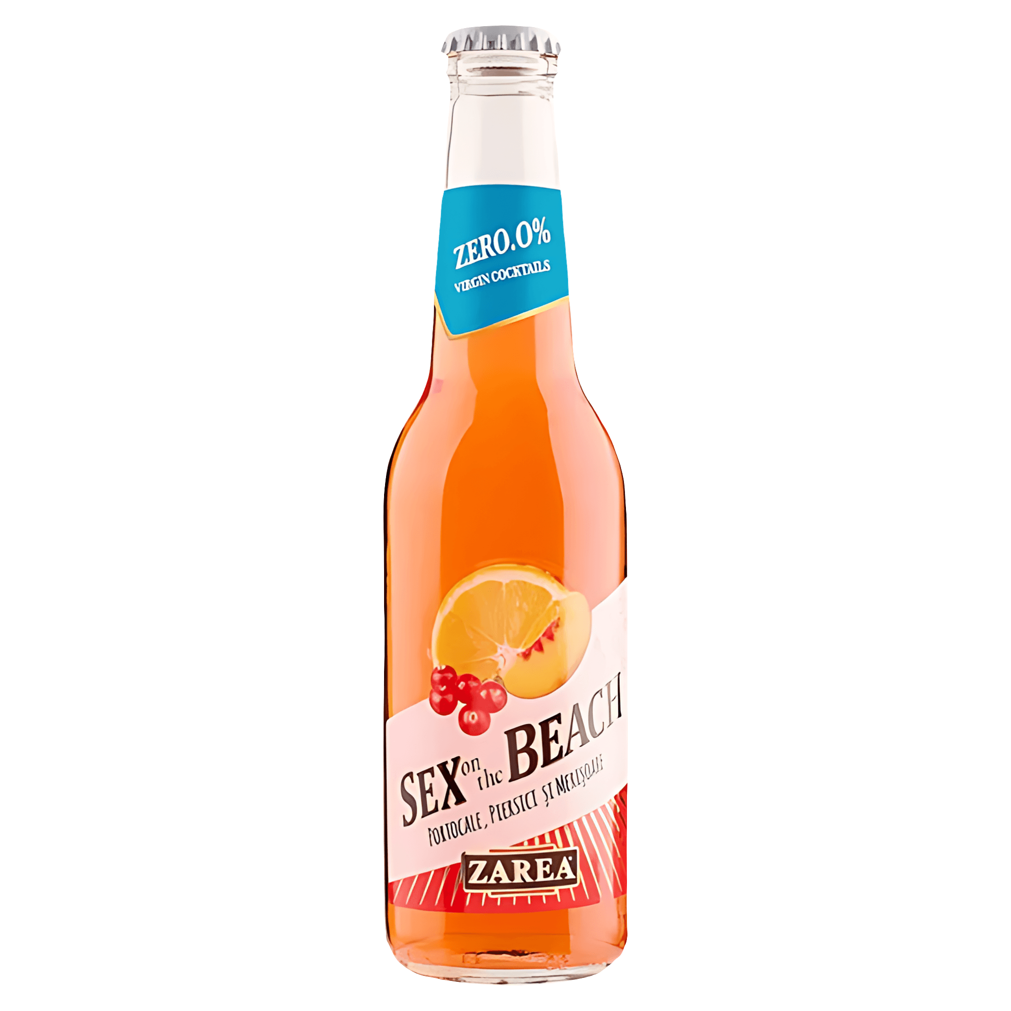 Cocktail fara alcool cu suc de portocale, piersici si merisoare Zarea To Go Sex on The Beach, 0.275 l
