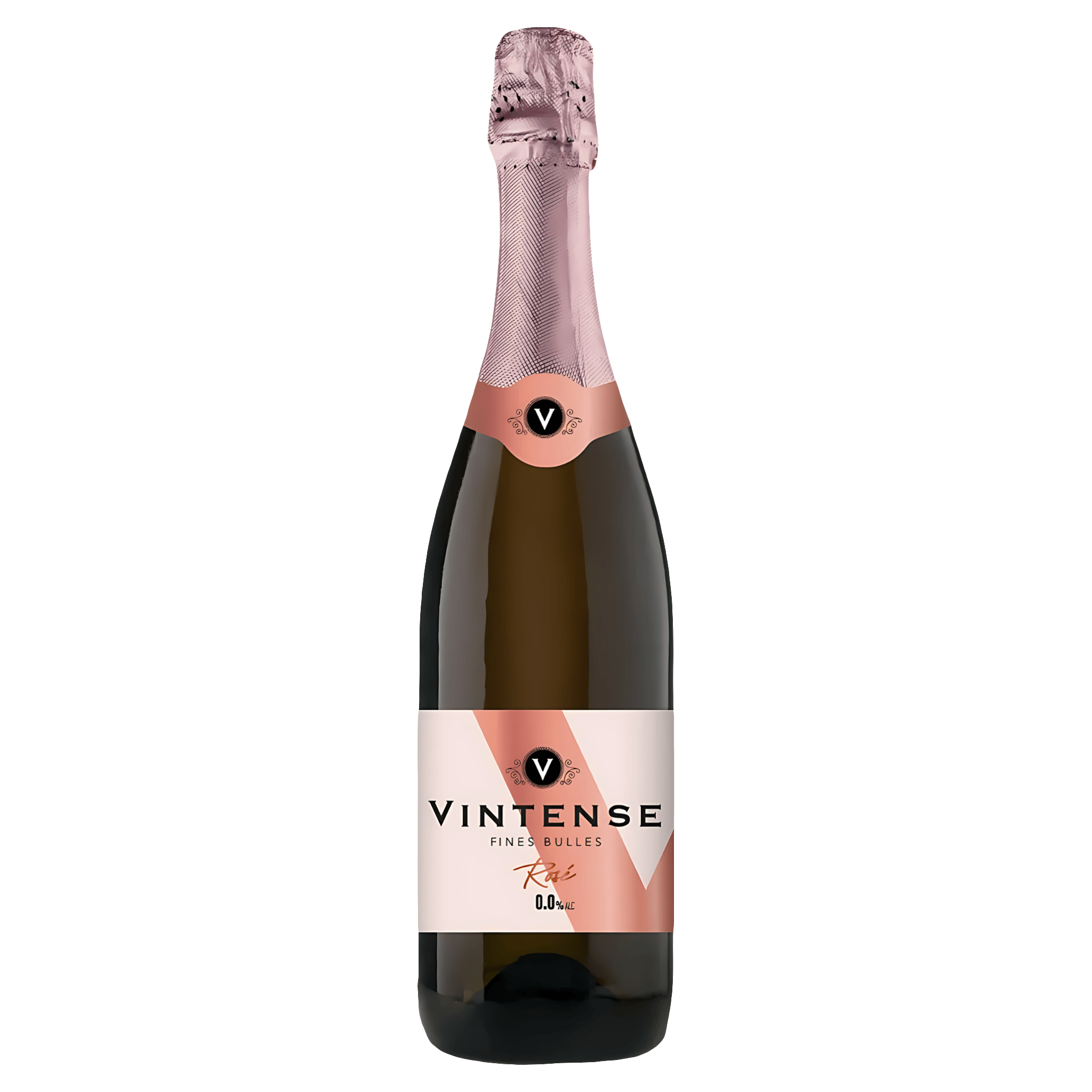 Bautura carbogazoasa fara alcool Vintense Rose, 0.75 l