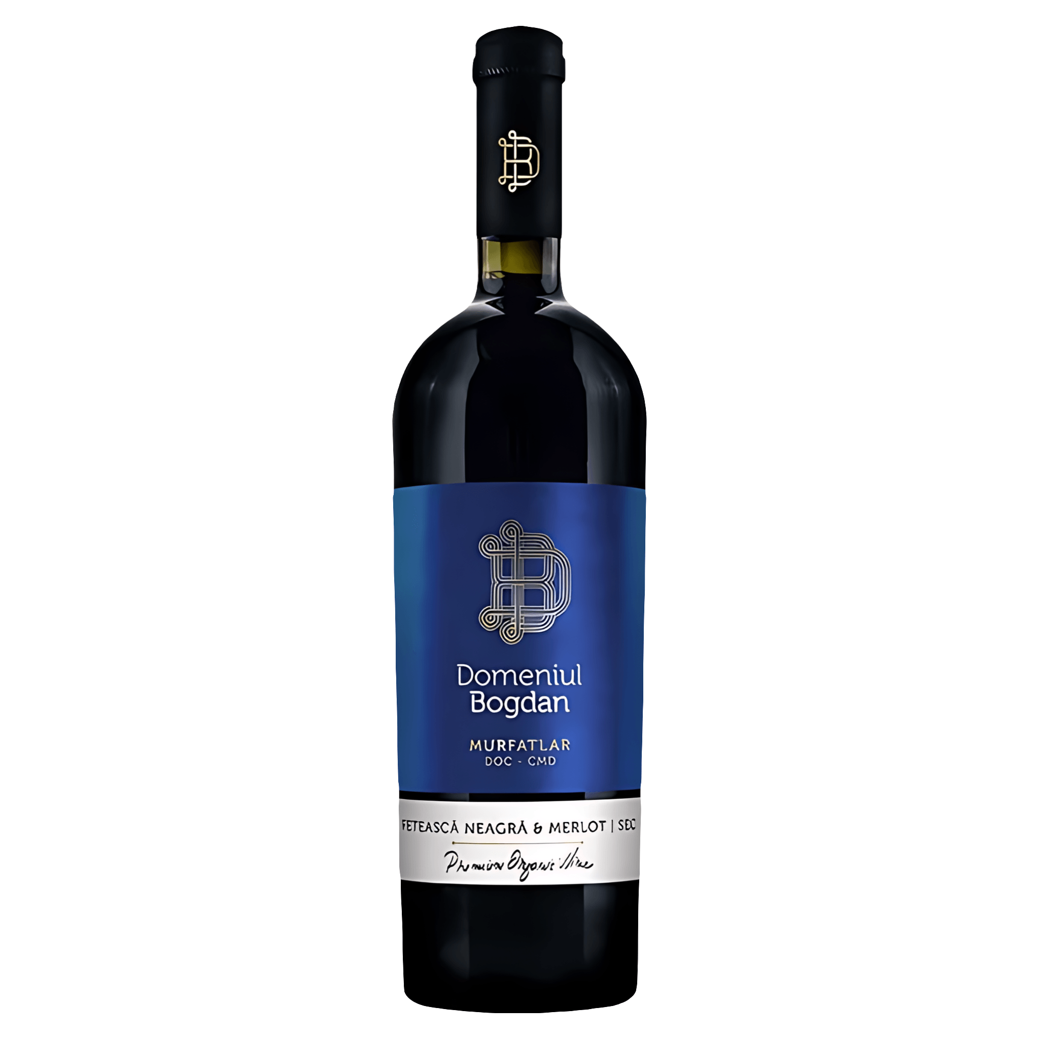 Vin rosu sec ecologic Domeniul Bogdan, Feteasca Neagra si Merlot, 0.75 l