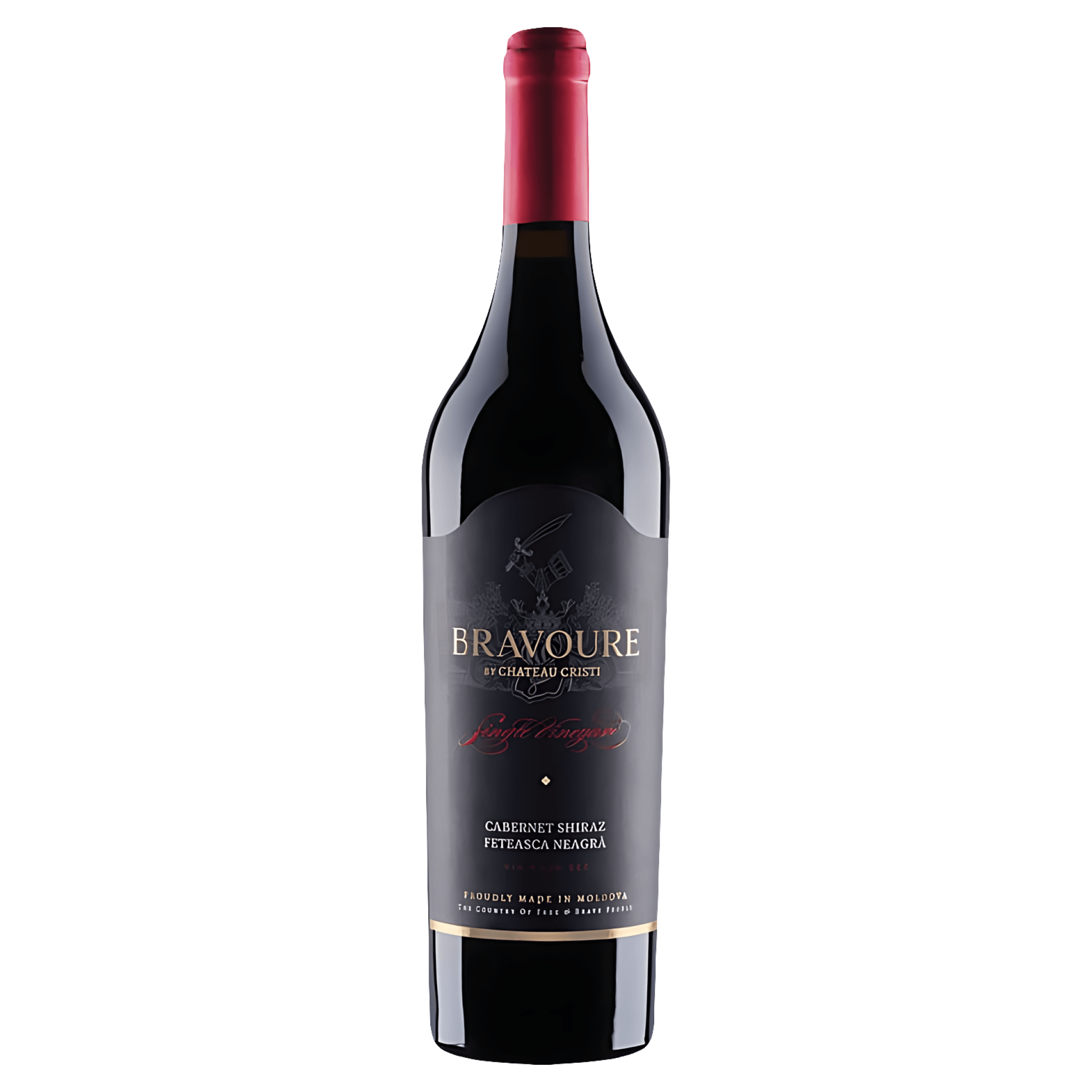 Vin rosu sec Chateau Cristi Bravoure, Cabernet Sauvignon, Shiraz si Feteasca Neagra, 0.75 l