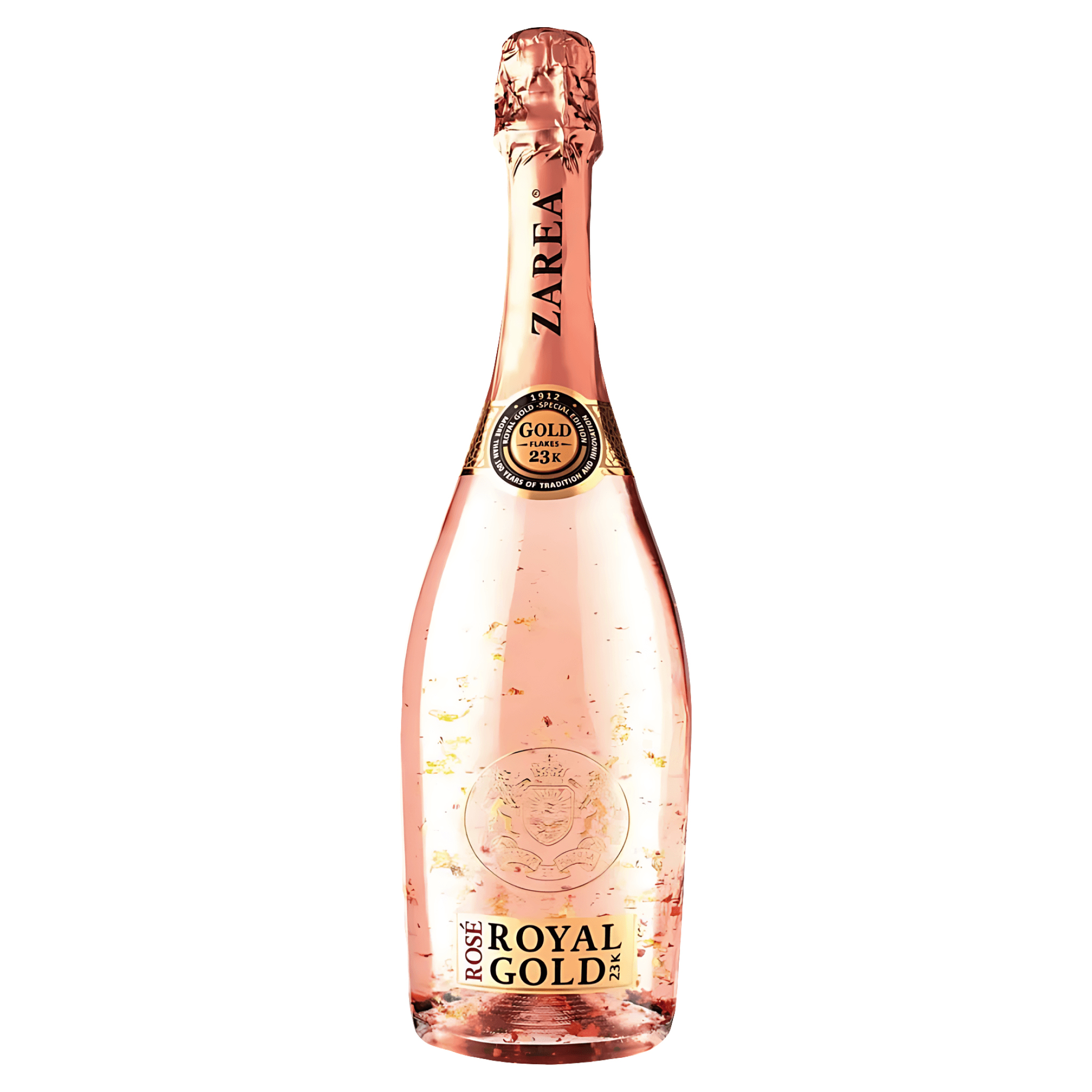 Vin spumant rose Zarea Royal Gold cu foita de aur 23K, 0.75 l